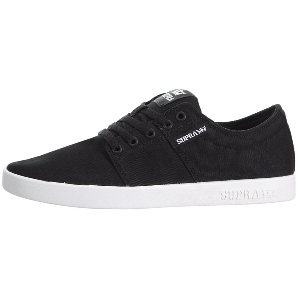 Baskets Basses Supra Stacks II Noir Black/White Femme | NHO-42768751